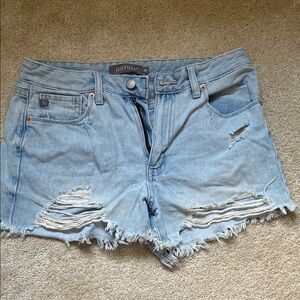 Just USA Blue Jean Shorts with Distressed Details